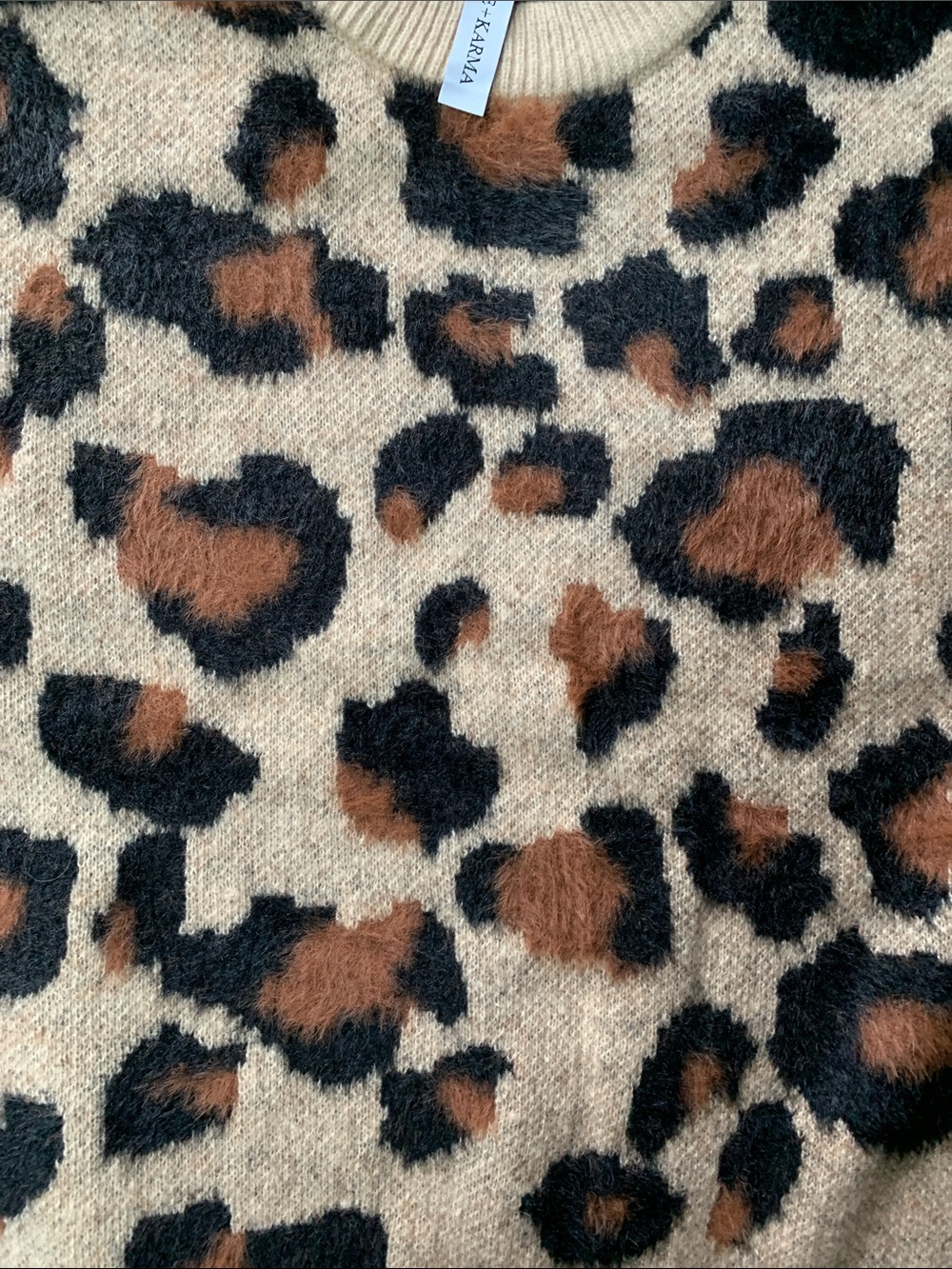 Grace Karma Stylish & Elegant Women’sLeopard-Print Crewneck Sweater. NWT.Size:XL - Picture 4 of 9